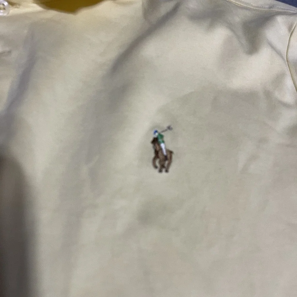 Polo Ralph Lauren Polo‎ Shirt Mens XL Yellow Soft Cotton Flesh Pony Preppy
